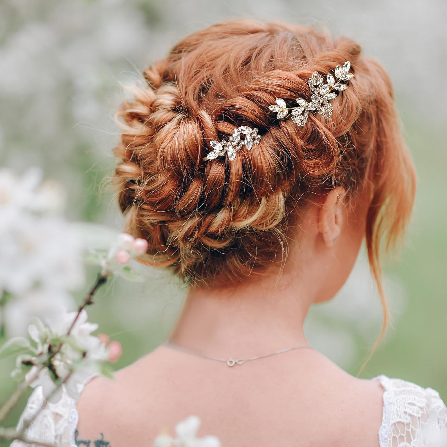 GlamourLeaf Rhinestone Hair Clips - Image 4