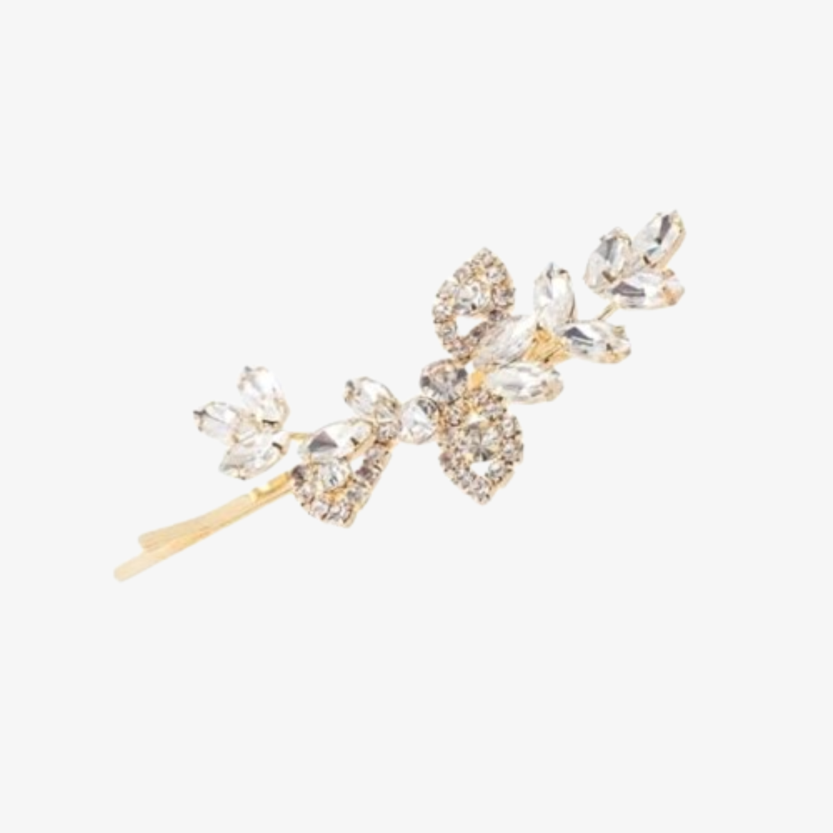 GlamourLeaf Rhinestone Hair Clips