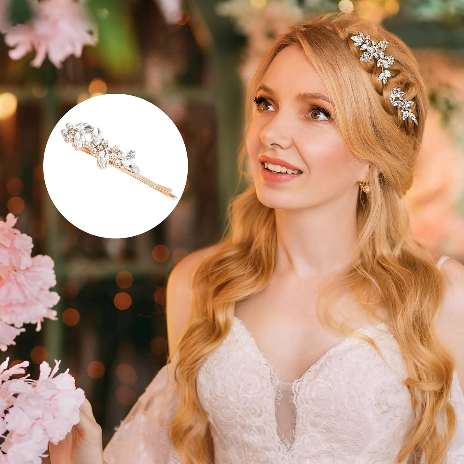 GlamourLeaf Rhinestone Hair Clips - Image 6