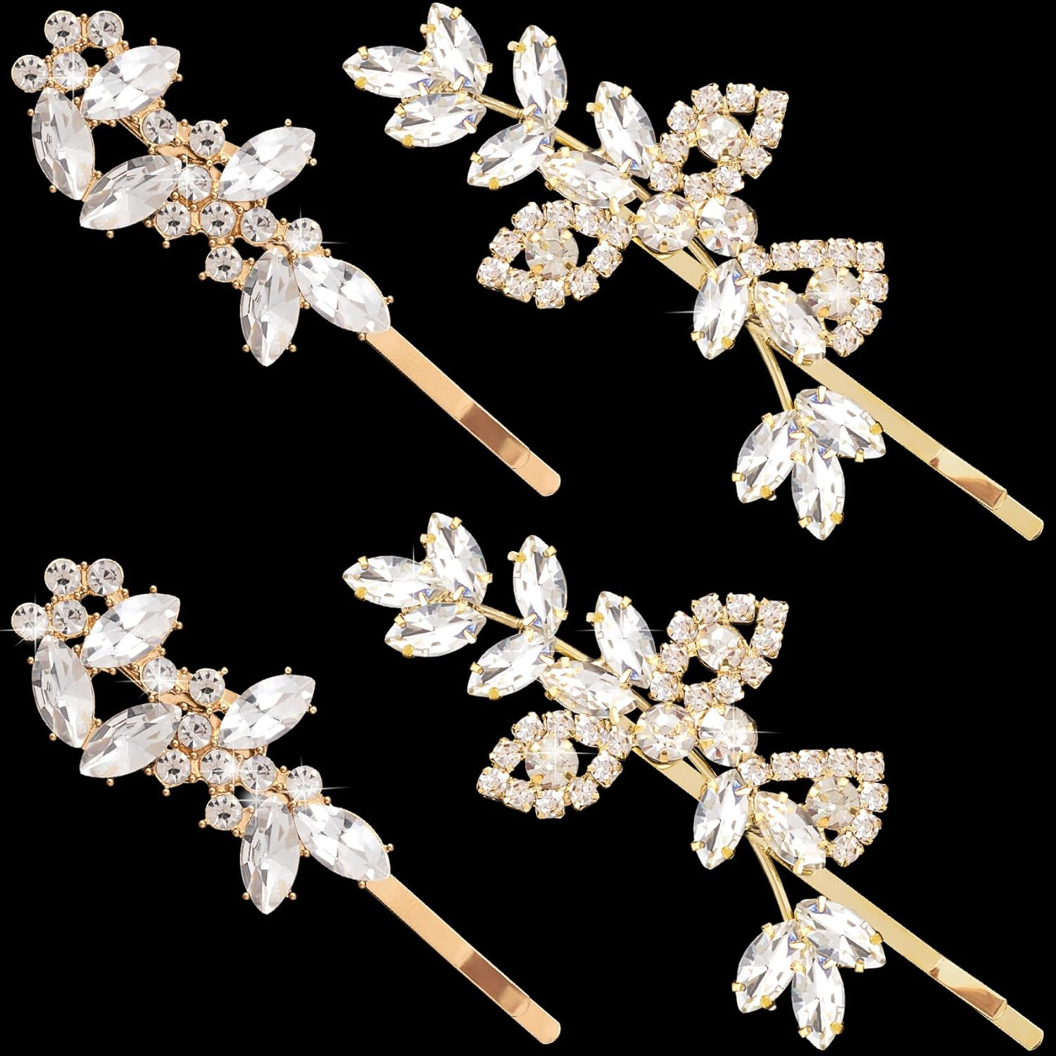 GlamourLeaf Rhinestone Hair Clips - Image 7