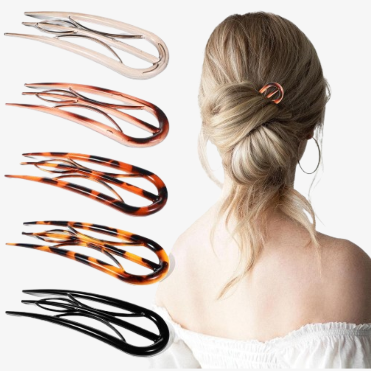 Vintage U-Shaped French Hair Pins - Image 2