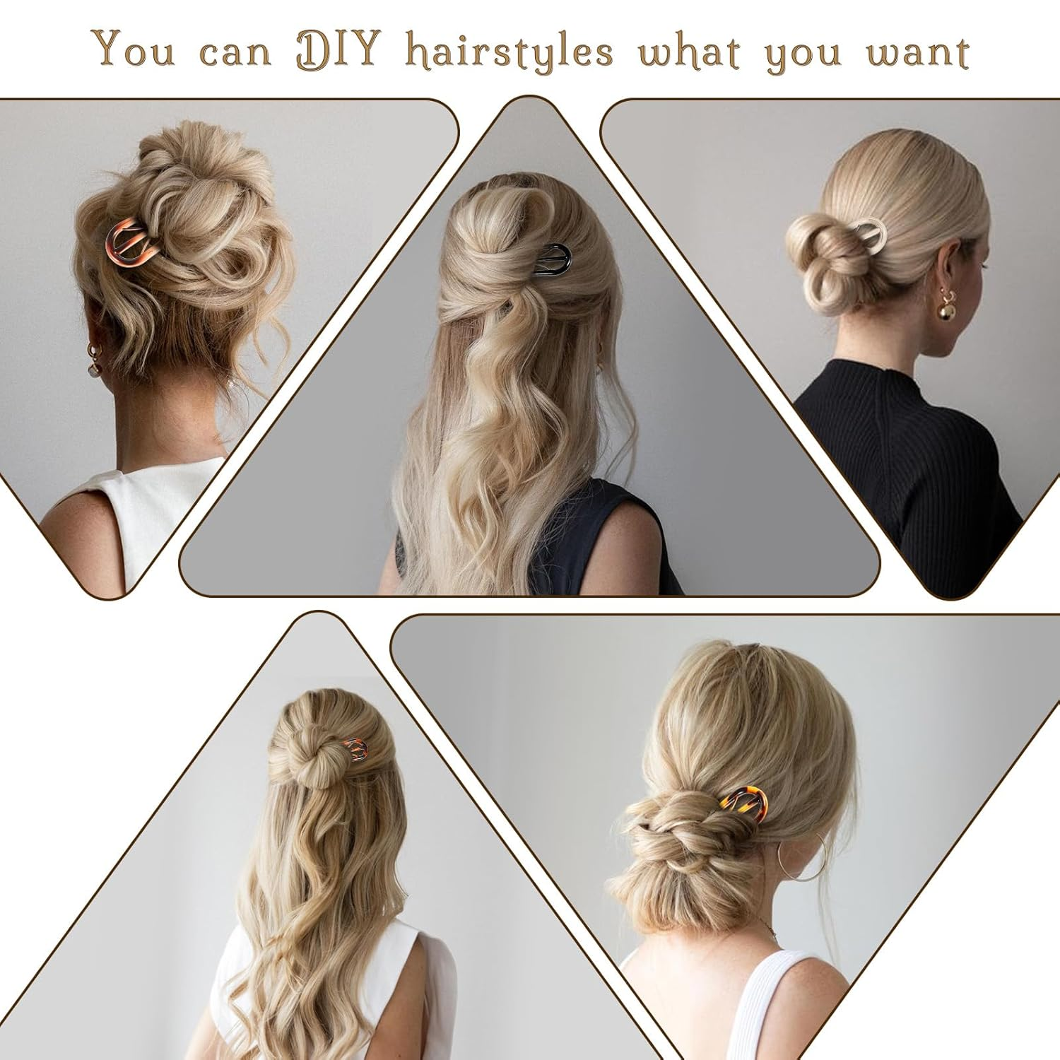 Vintage U-Shaped French Hair Pins - Image 3