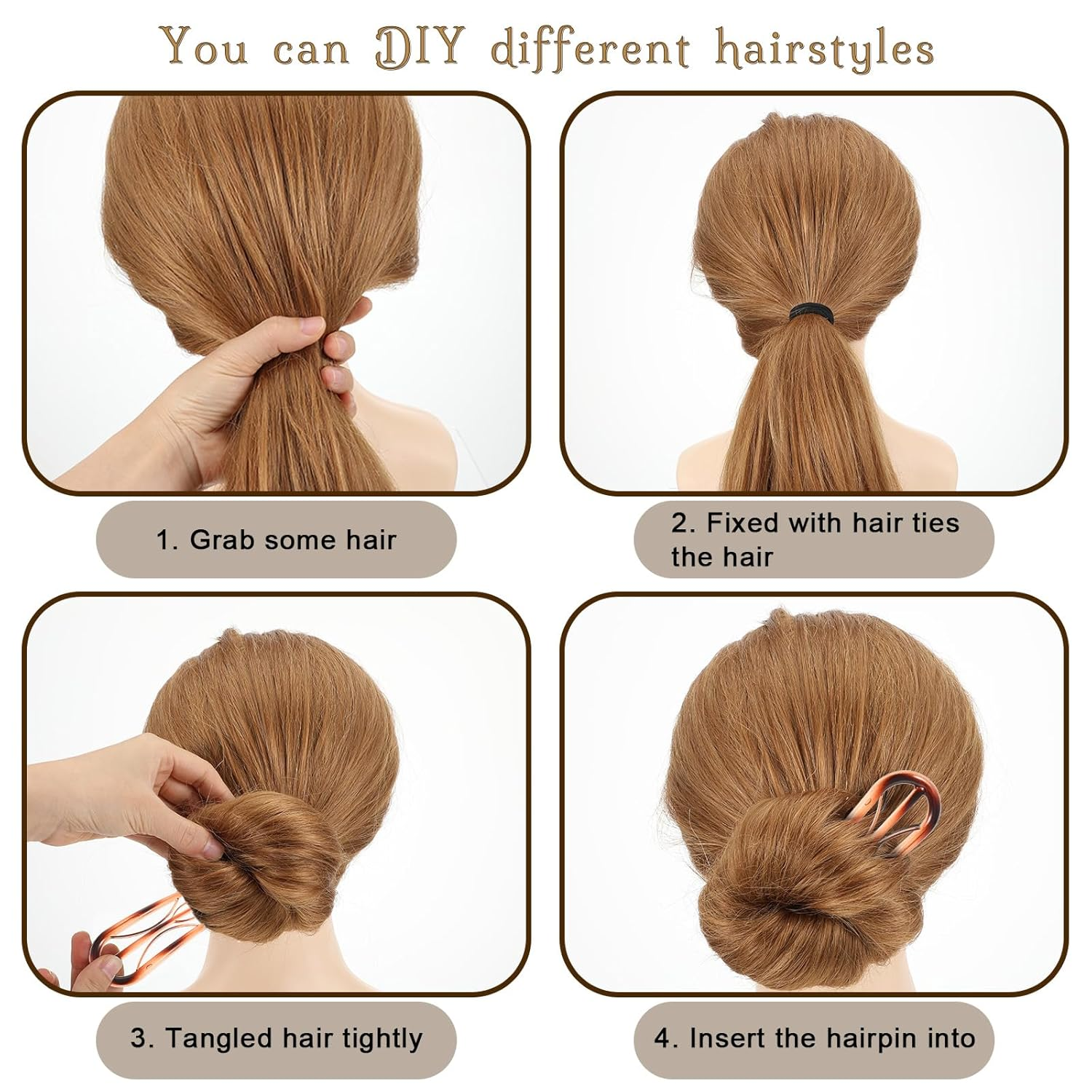 Vintage U-Shaped French Hair Pins - Image 6