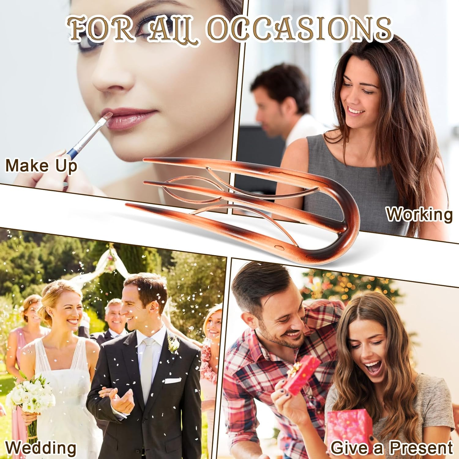 Vintage U-Shaped French Hair Pins - Image 8